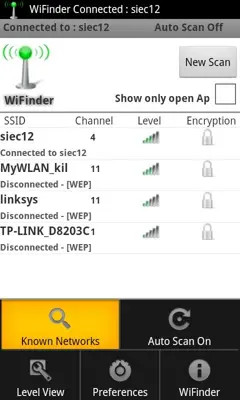 WiFinder android App screenshot 1